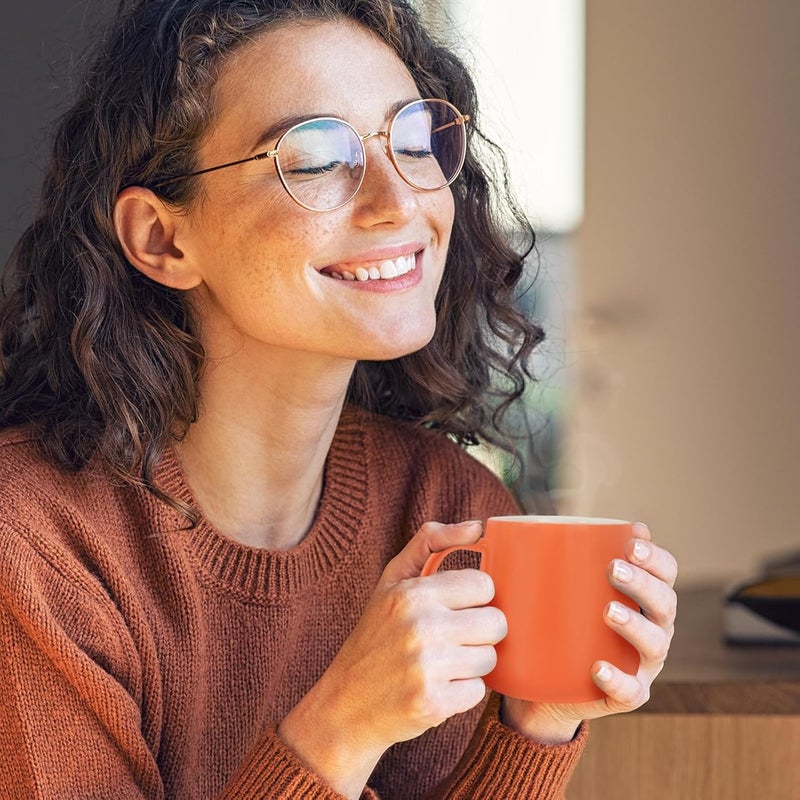 APEKX Warm Cup Coffee Mug Warmer Set - Smart Stable Constant Temperature 131°F, 15W Wireless Charging, 12.8 oz Capacity - Supports USB-C Interface, Automatic Power On/Off Function (4 H). (Tangerine) - Image 5